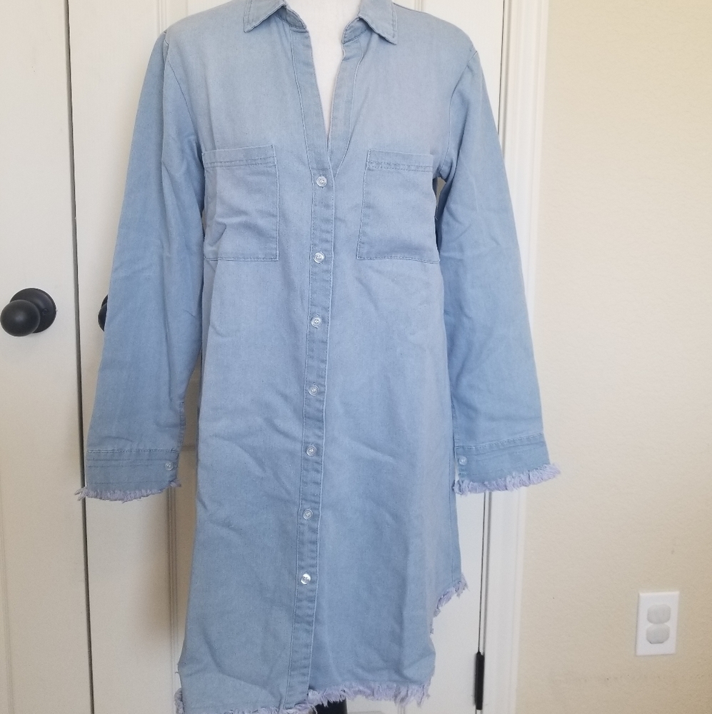 Denim Shirt Dress - Picture 2 of 2